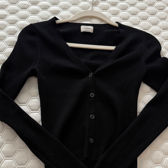 Aritzia Sweaters - Aritzia Black Ribbed Cardigan